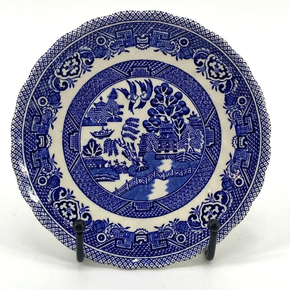 Lot 6 Willow Blue Myott Staffordshire England Blue Willow Coffee Tea Cup Saucers